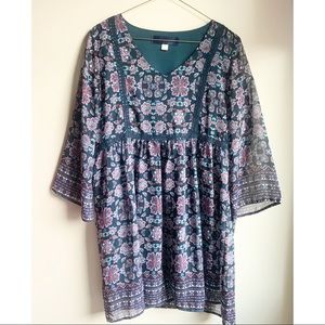 Blue Rain Bohemian Mini Dress